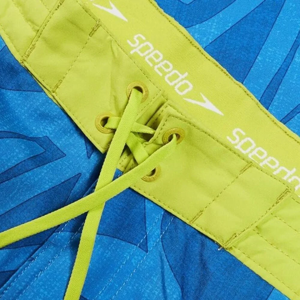 NWT Speedo Men's Swim Trunk Knee Length Boardshort Bondi Printed, 20